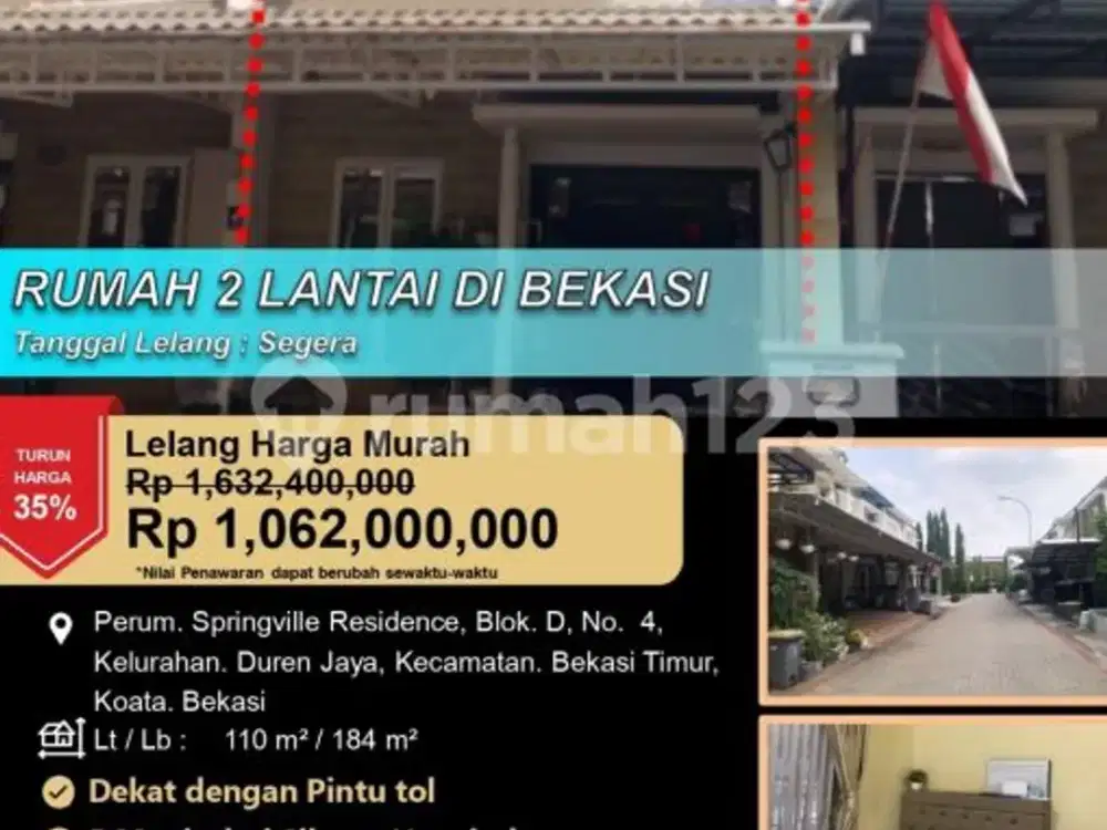 Rumah Nyaman di Lingkungan Asri di Bekasi Timur