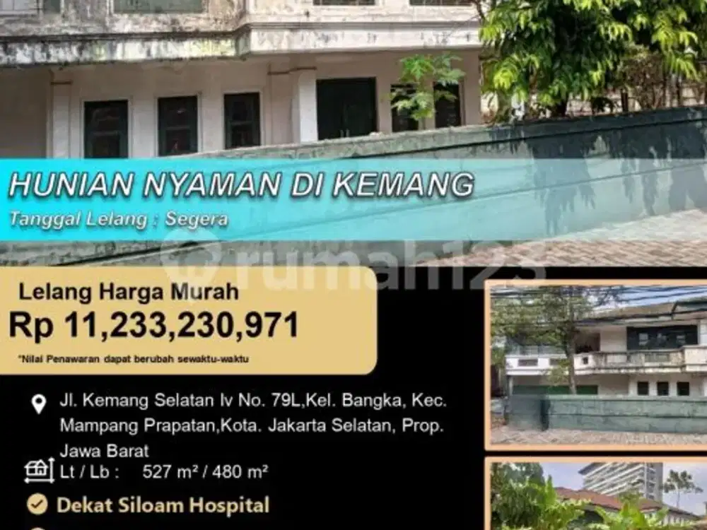 Rumah Besar 2Lantai Nyaman di Kemang Jakarta Selatan