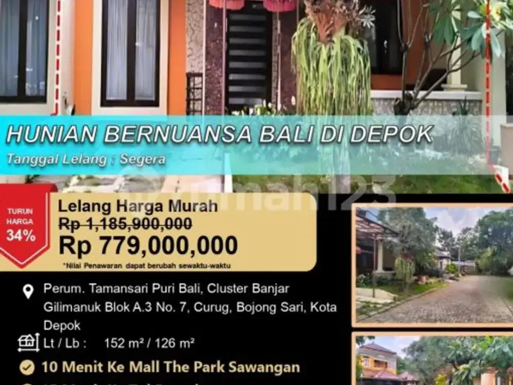 Hunian Nyaman dan Asri Bernuansa Bali di Depok