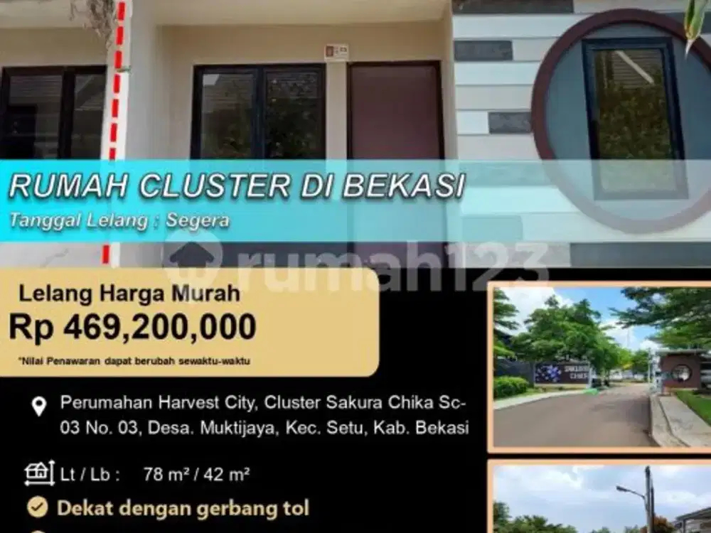 Rumah Cluster Modern Minimalis Menarik di Harvest City