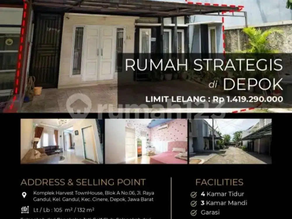 Rumah Cluster 2 Lantai Strategis di Cinere Depok
