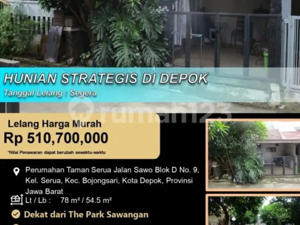 Hunian Letak Strategis Nyaman Asri di Depok