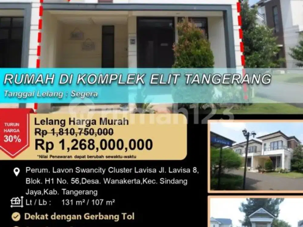 Rumah di Komplex Elite 2 Lantai di Tangerang