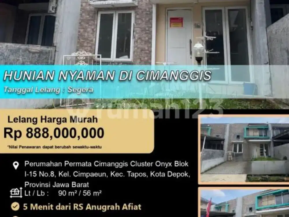 Hunian 2 Lantai Nyaman Modern Minimalis di Cimanggis