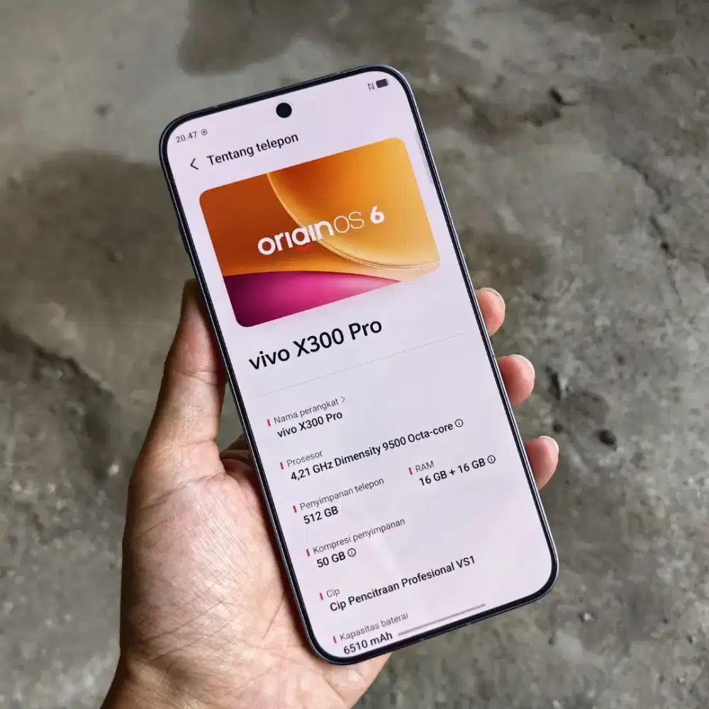 Vivo X300 Pro 16/512 Fullset Garansi Panjang