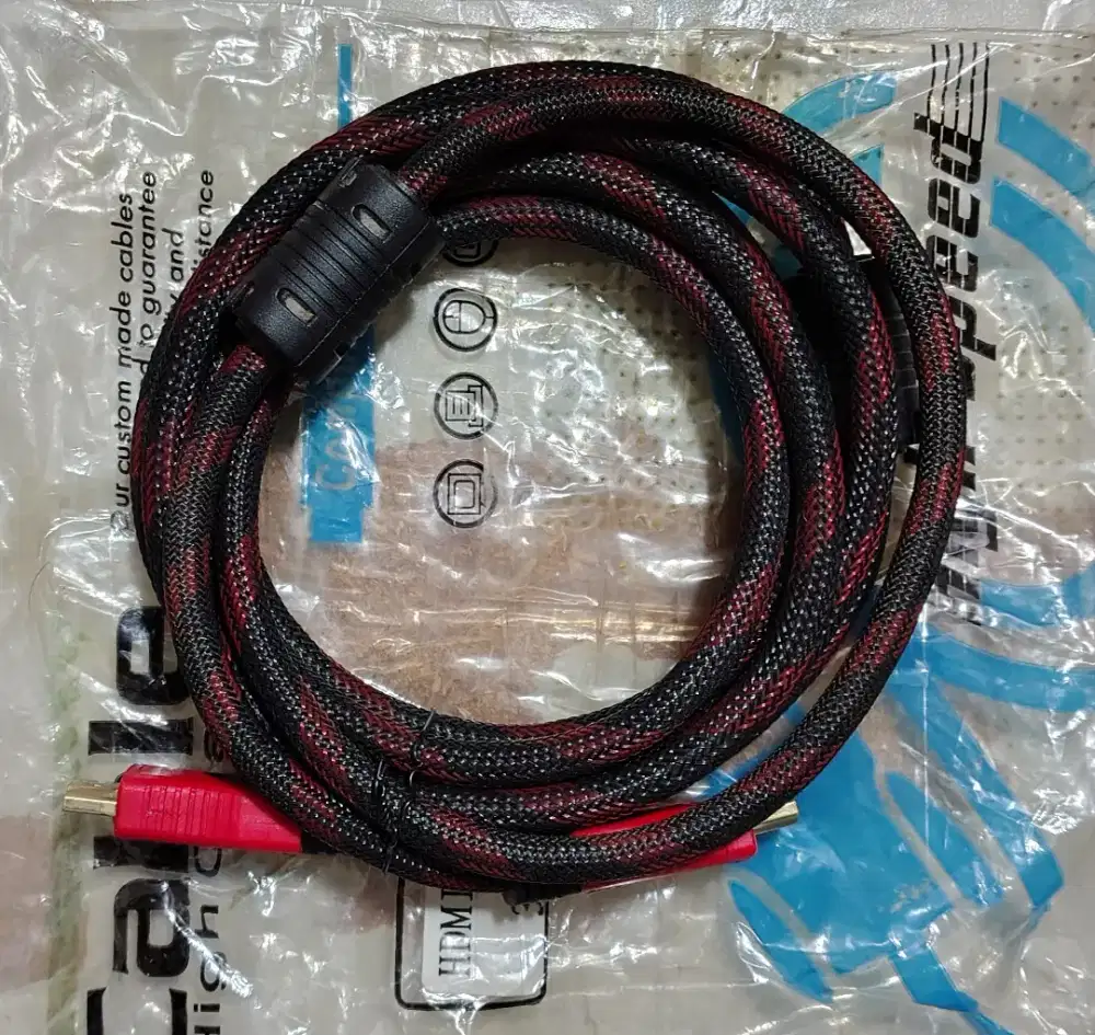 HDMI Cable 3m Premium High Quality, High Speed bhn Braided Tebal Kuat.