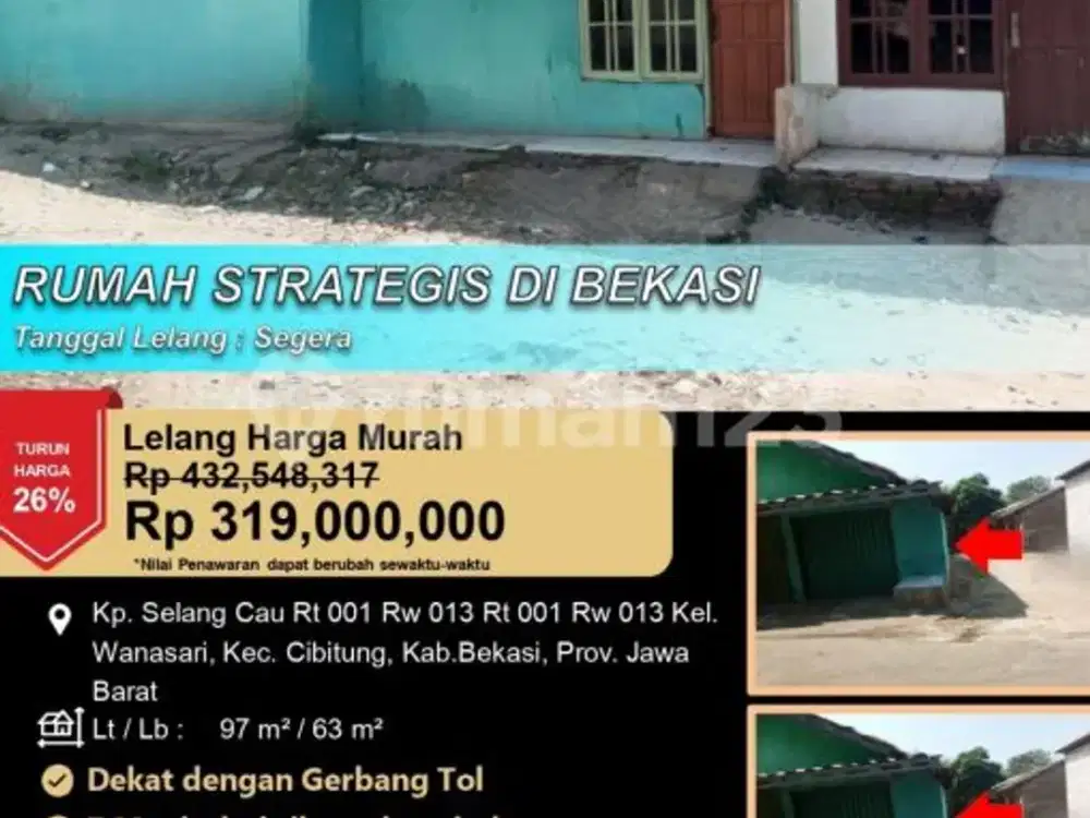 Rumah Minimalis Letak Strategis di Bekasi