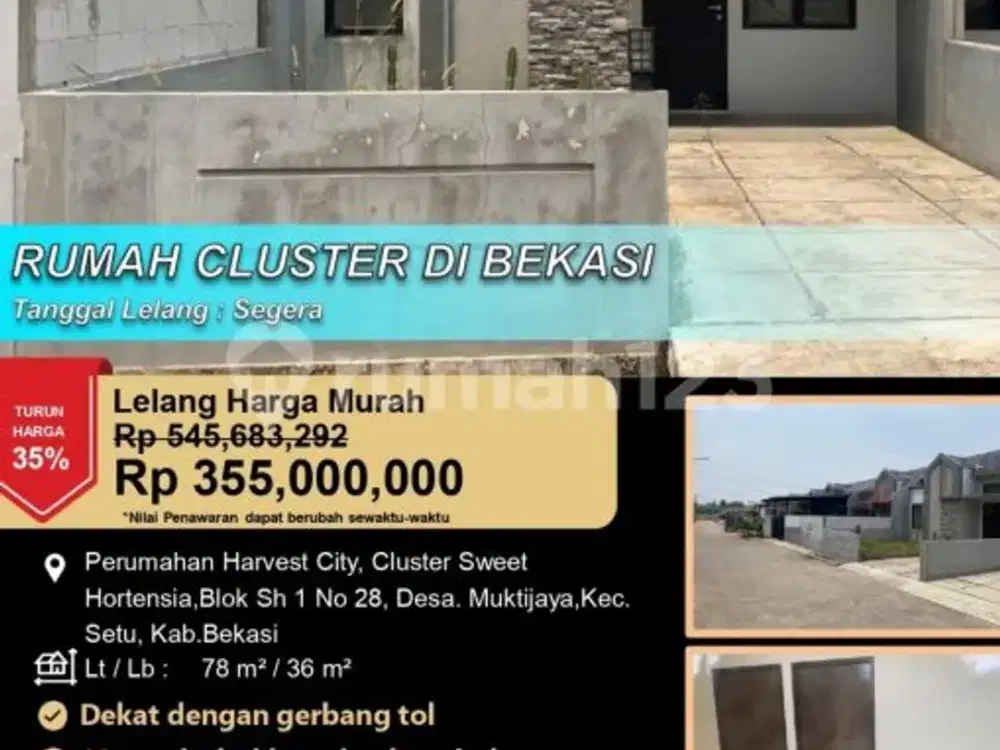 Rumah Cluster Minimalis Industrial di Harvest City