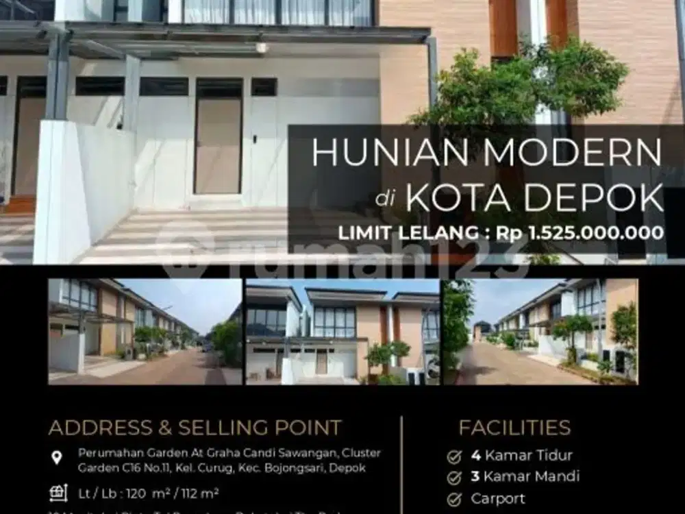 Rumah Modern Minimalis 2 Lantai di Kota Depok