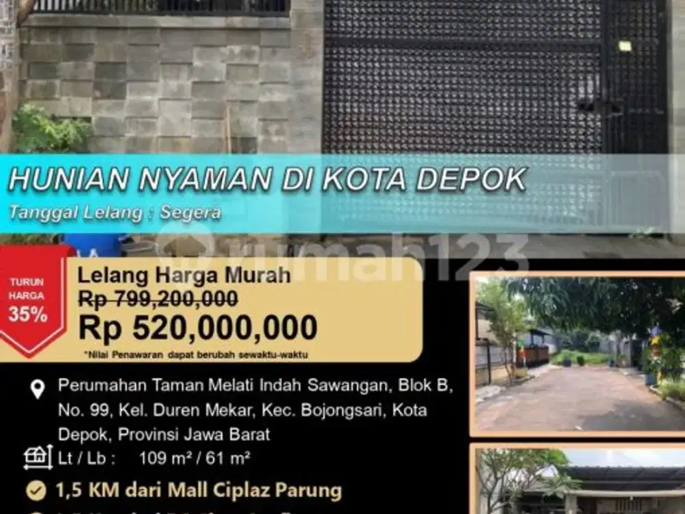 Hunian Nyaman Modern Minimalis di Kota Depok
