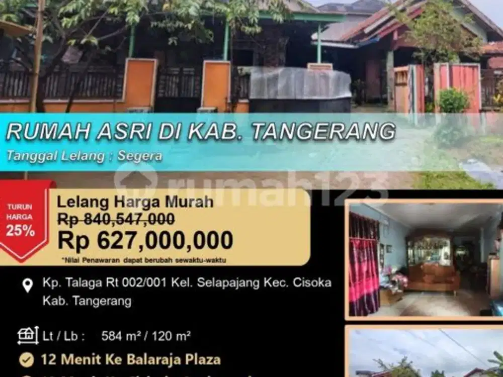 Rumah Asri Luas dan Lapang di Kabupaten Tangerang