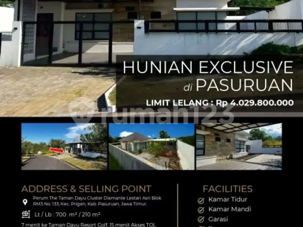 Rumah Mewah Luas Modern di Pasuruan Jawa Timur