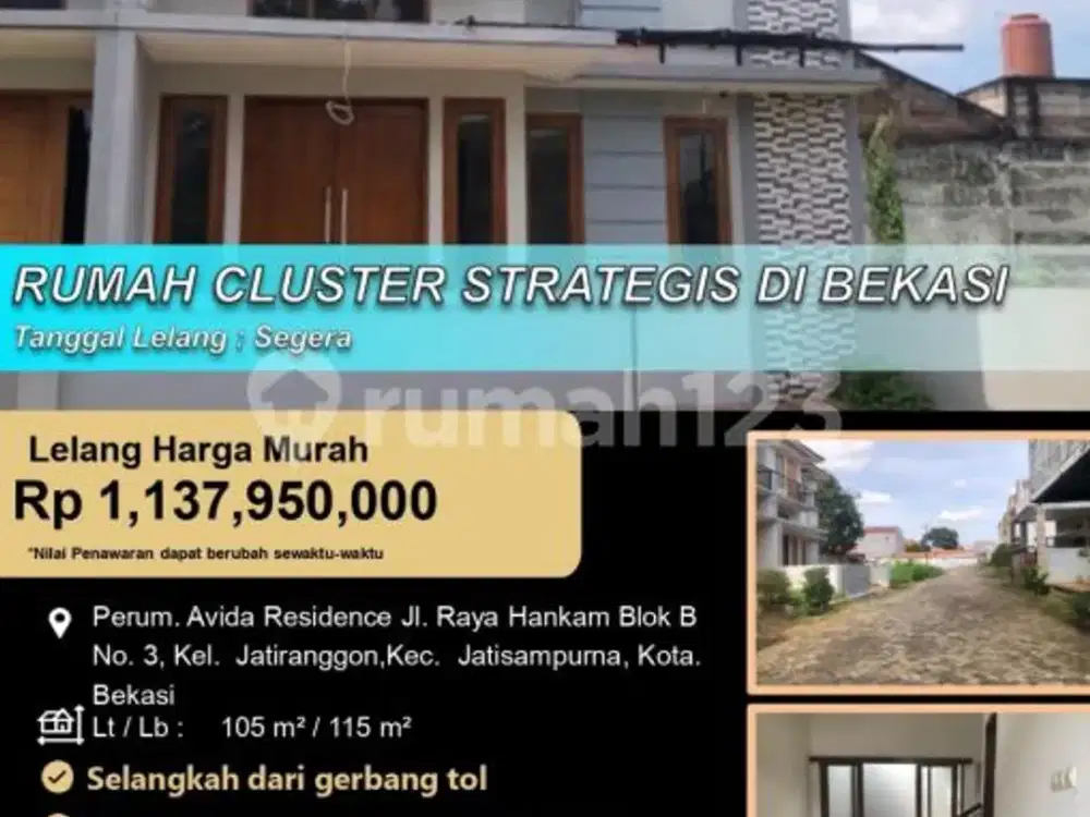 Rumah 2 Lantai Modern Minimalis Nyaman di Bekasi