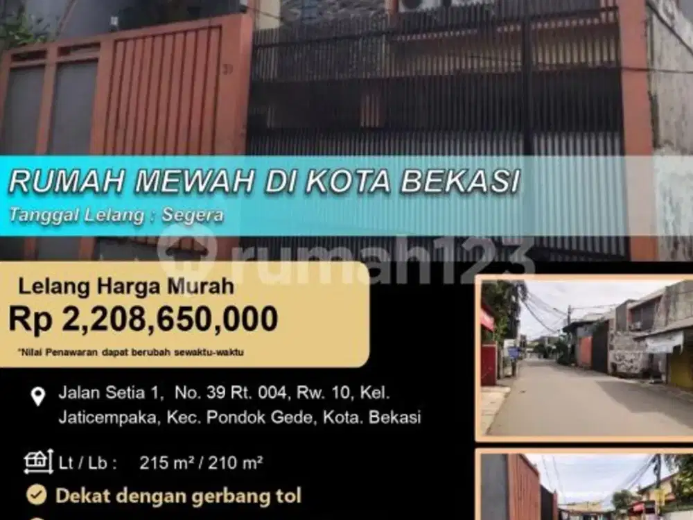 Rumah Mewah 2 Lantai Modern di Kota Bekasi