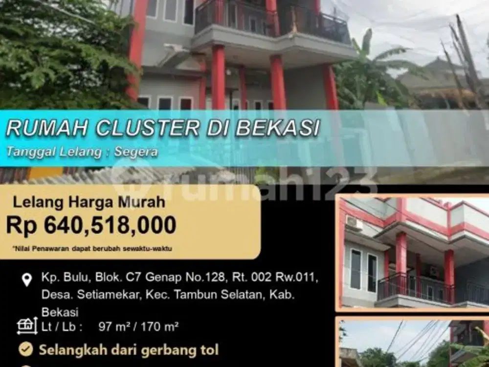 Rumah Clusterada Rooftop Siap Huni di Tambun Selatan