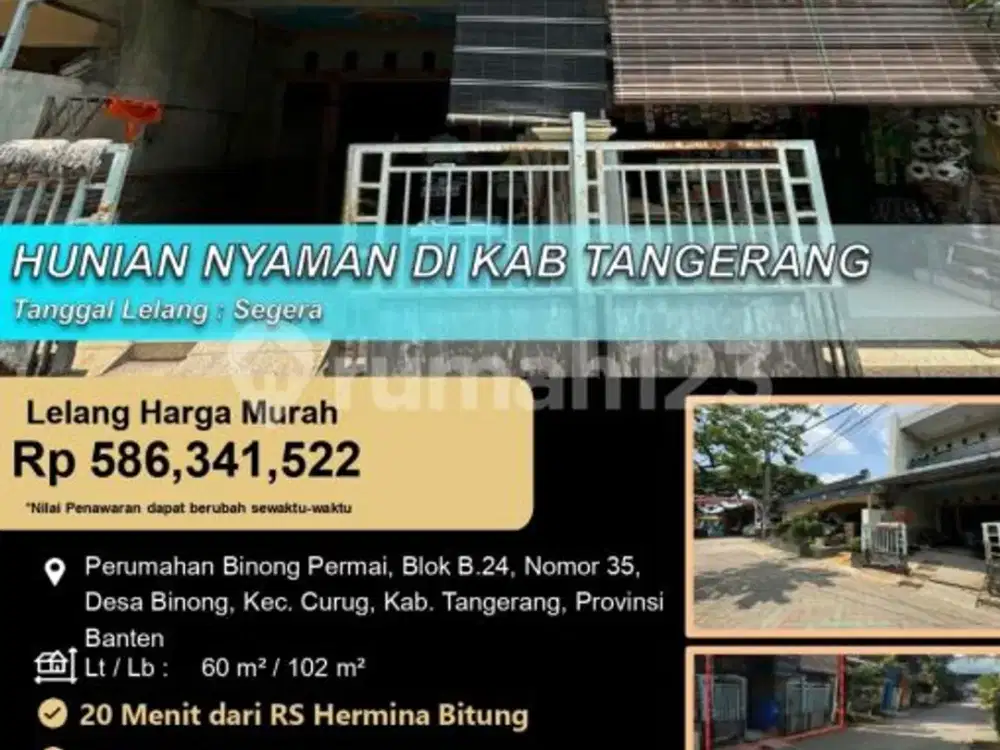 Hunian Nyaman 2 Lantai Nyaman di Kab Tangerang