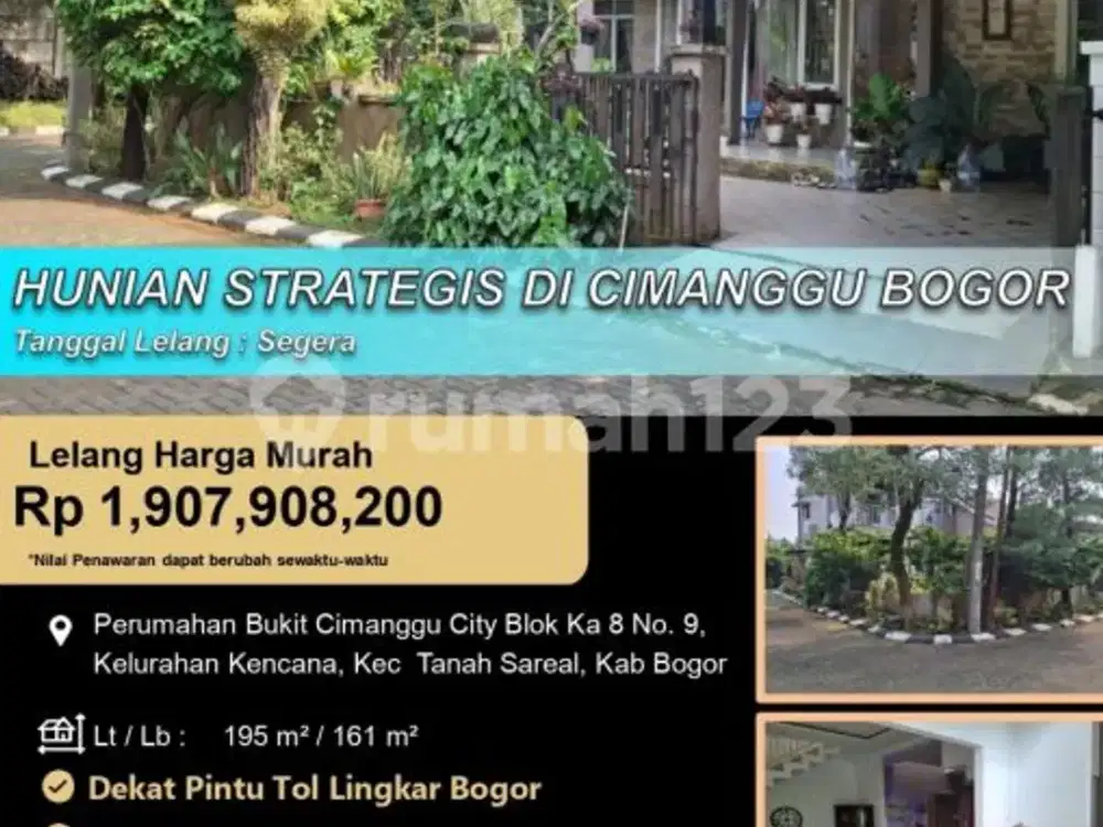 Hunian Nyaman dan Asri Letak Strategis di Cimanggu Bogor