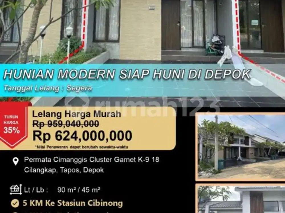 Hunian Modern 2 Lantai Siap Huni Bagus di Depok