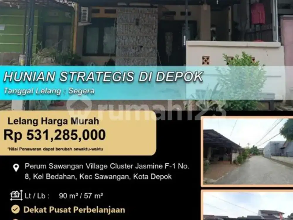 Hunian 1 Lantai Letak Strategis Nyaman di Depok
