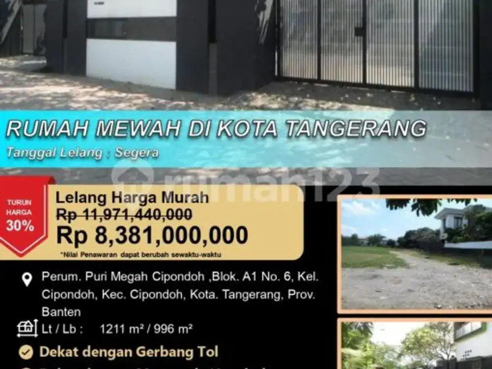 Rumah Mewah Eksklusive 2 Lantai di Cipondoh