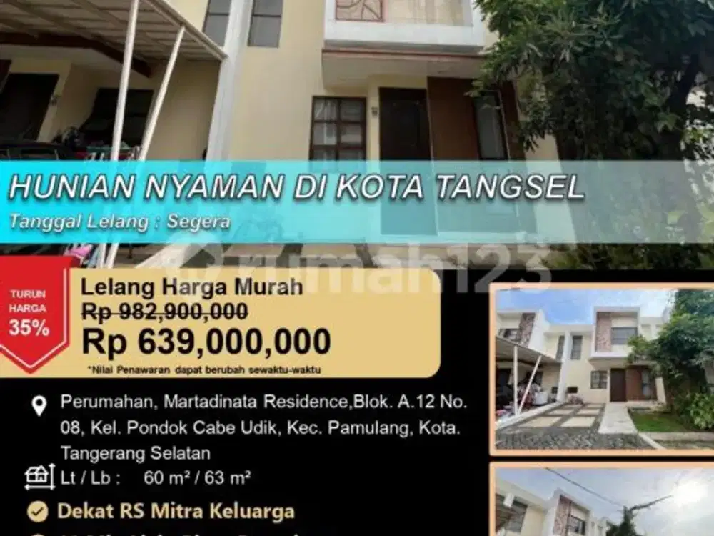 Hunian Nyaman 2 Lantai Modern Kota Tangerang Selatan