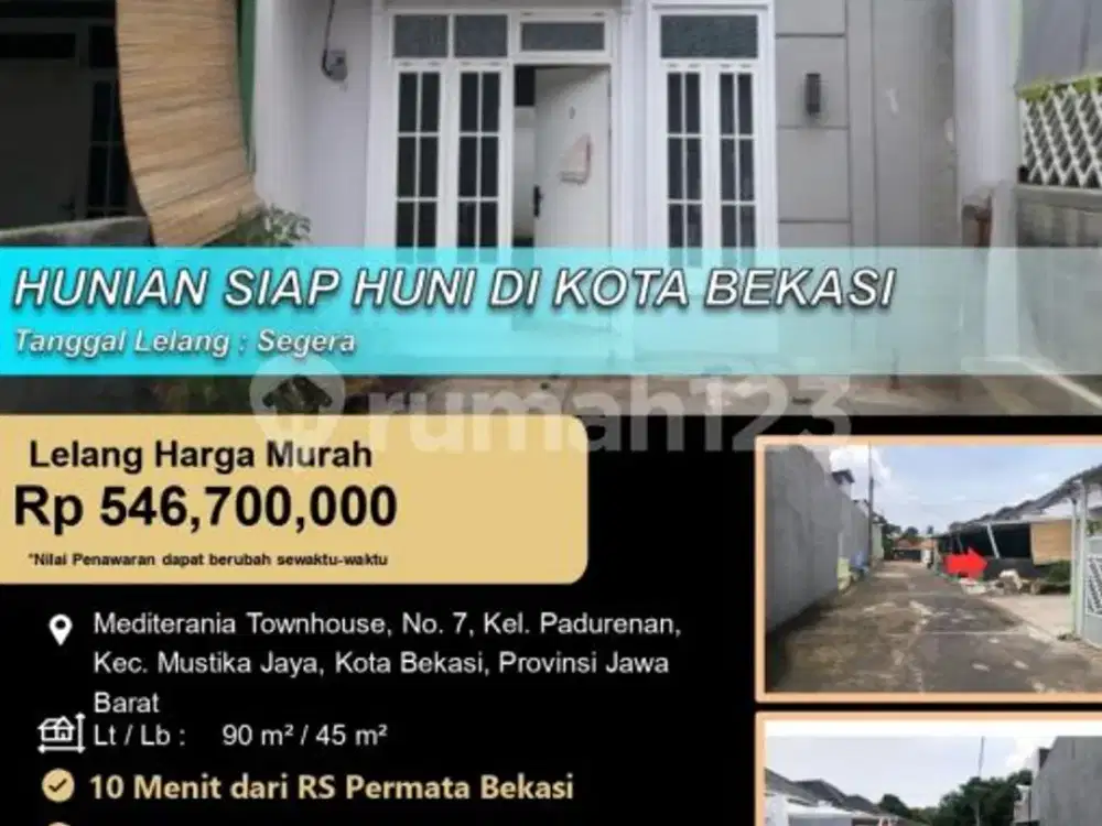 Rumah Minimalis Siap di Huni di Kota Bekasi