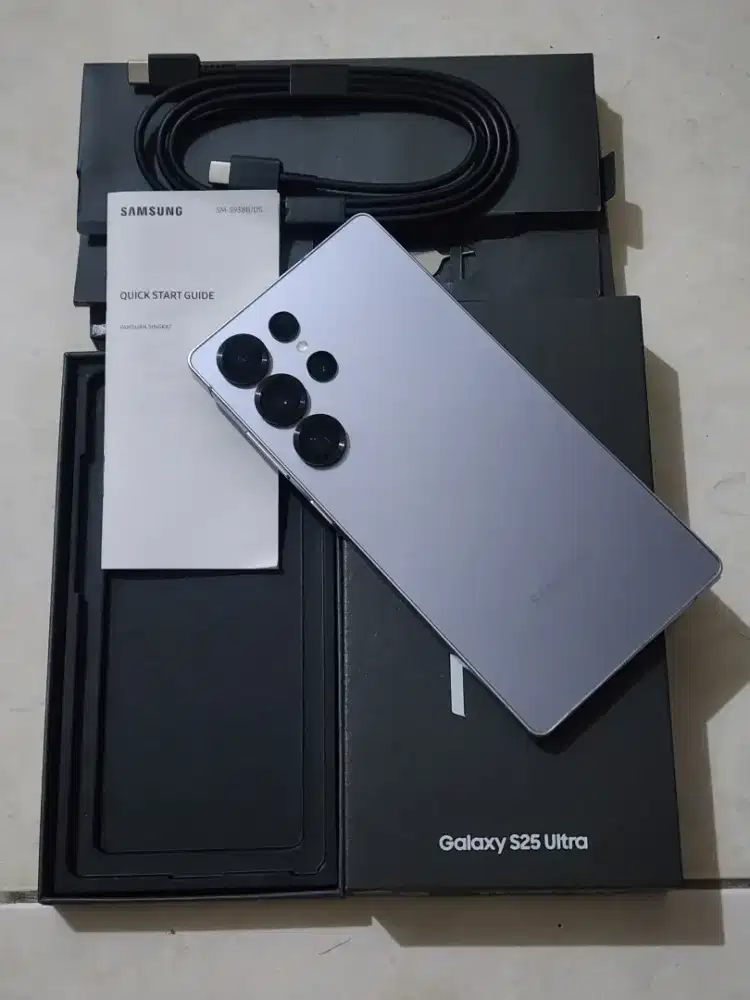 Samsung S25 Ultra 5G 12/256Gb, warna Silver Blue SEIN, 99,9% Mulus