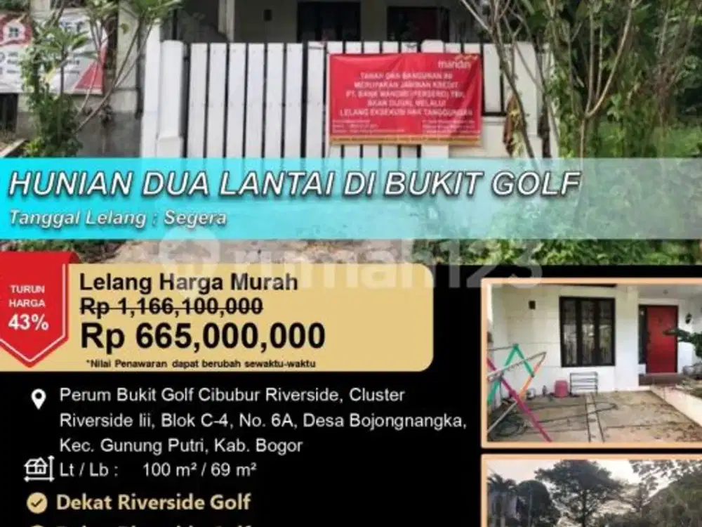 Hunian 2 Lantai Nyaman di Bukit Golf Cibubur