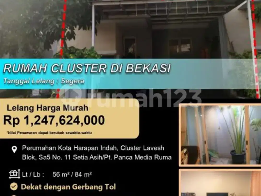 Rumah Cluster Siap Huni Nyaman dan Asri di Bekasi