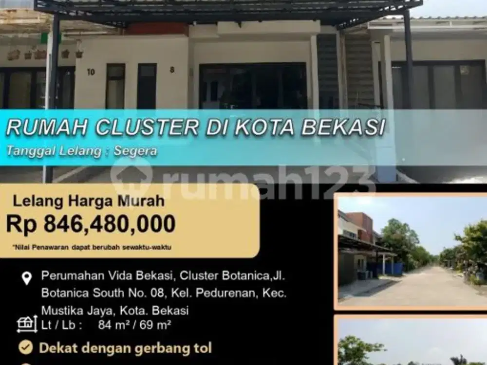Rumah Cluster Bagus Modern Nyaman di Kota Bekasi