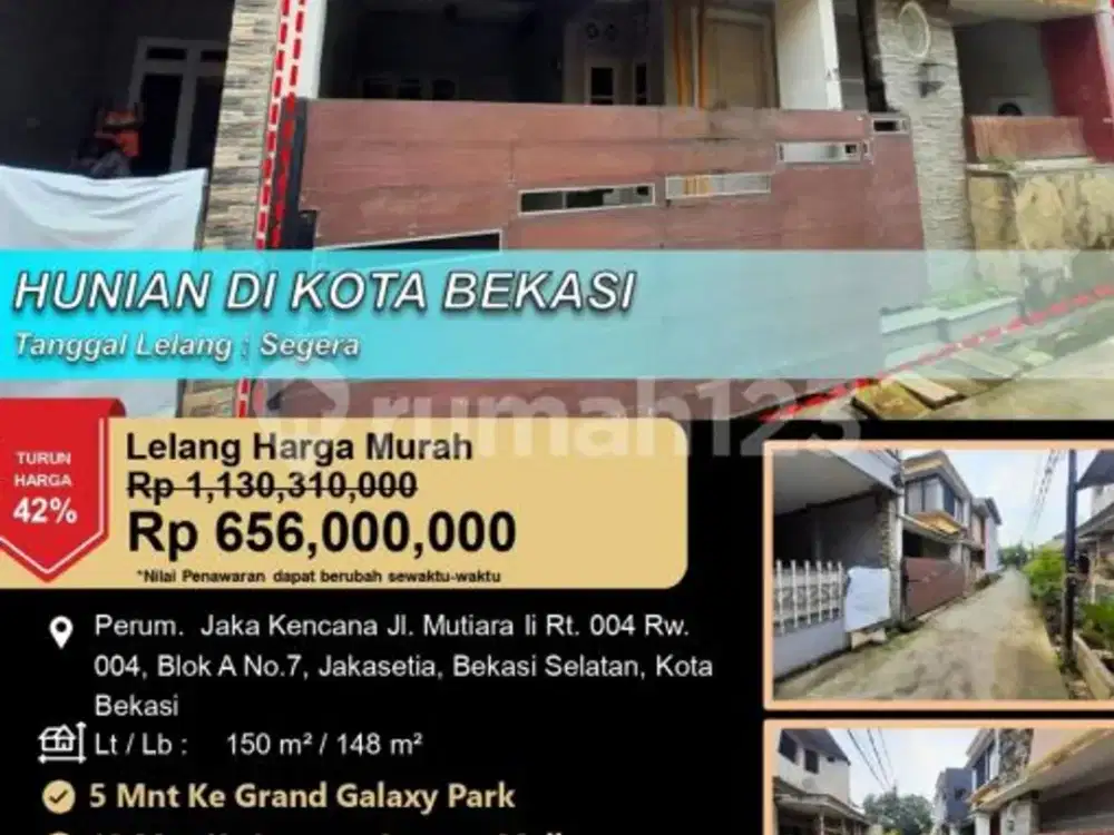 Rumah Hunian Nyaman 2 Lantai di Tengah Kota Bekasi