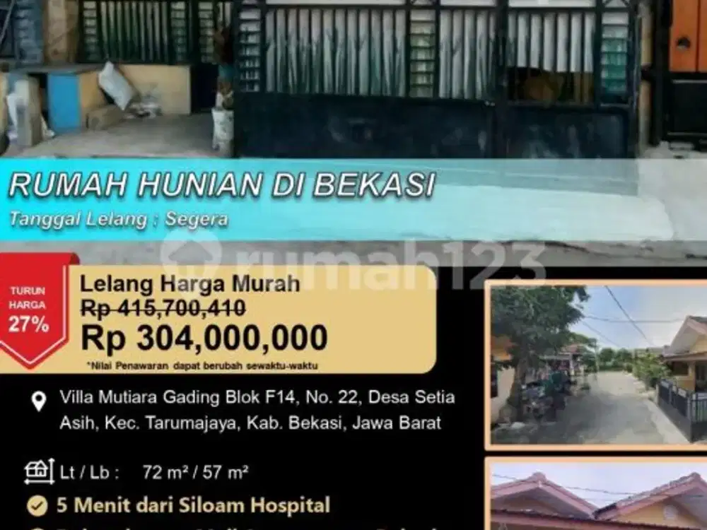 Rumah Hunian Minimalis Murah Siap Huni di Bekasi