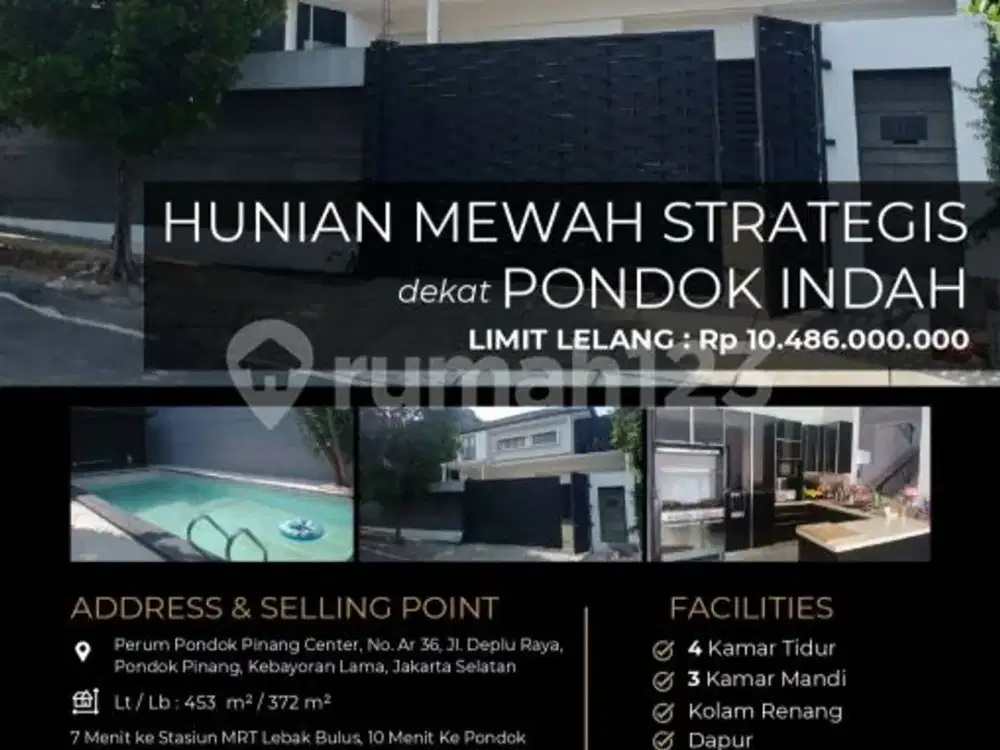 Hunian Mewah Strategis Nyaman Lokasi Elite Segera Lelang