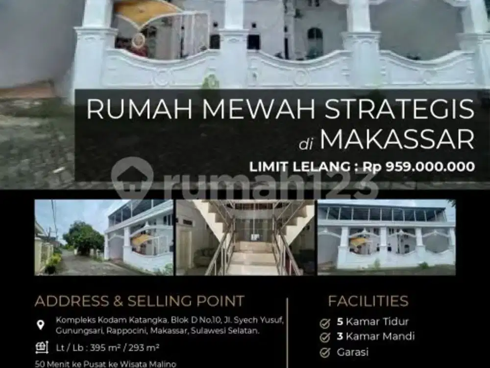 Rumah Mewah Megah Lokasi Strategis di Rappocini Makasar