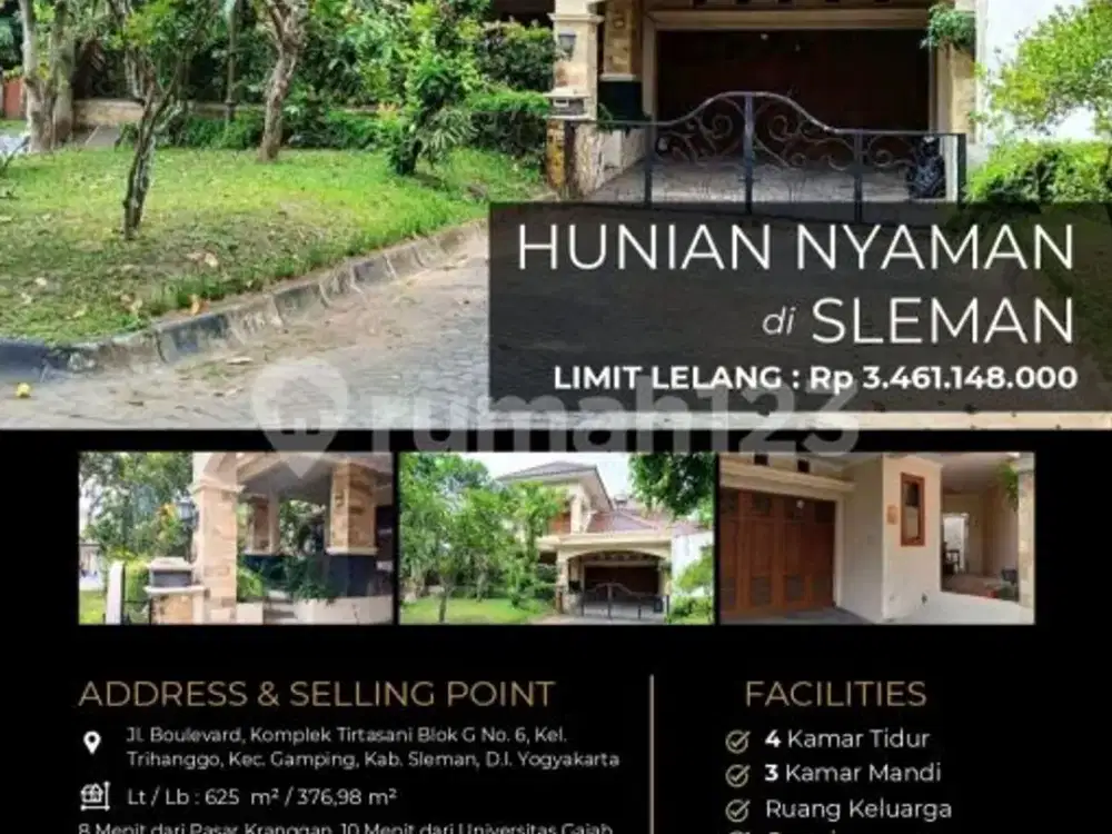 Rumah Mengah Nyaman dan Asri di Sleman Yogyakarta