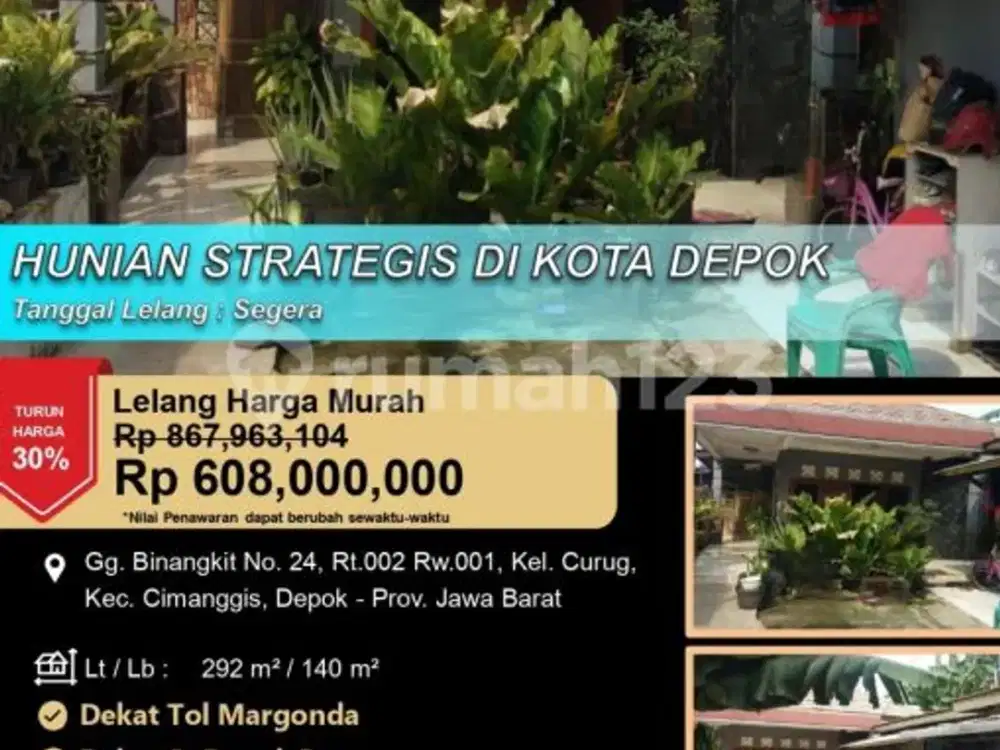Hunian Luas Lapang Letak Strategis di Depok
