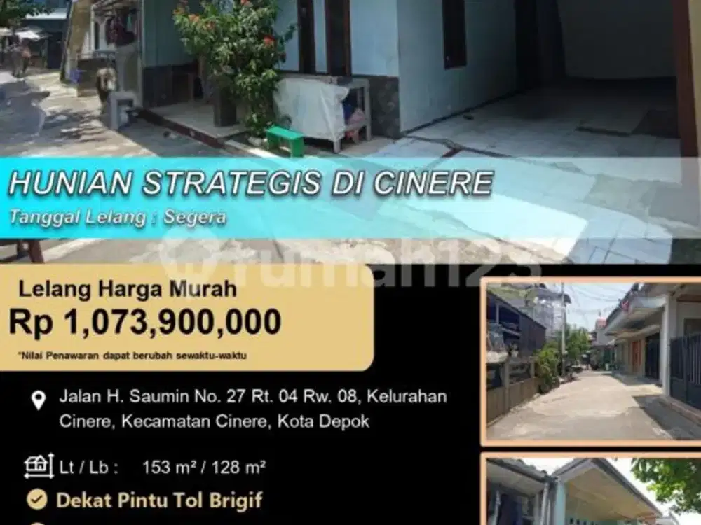 Rumah Asri 1 Lantai Letak Strategis di Cinere