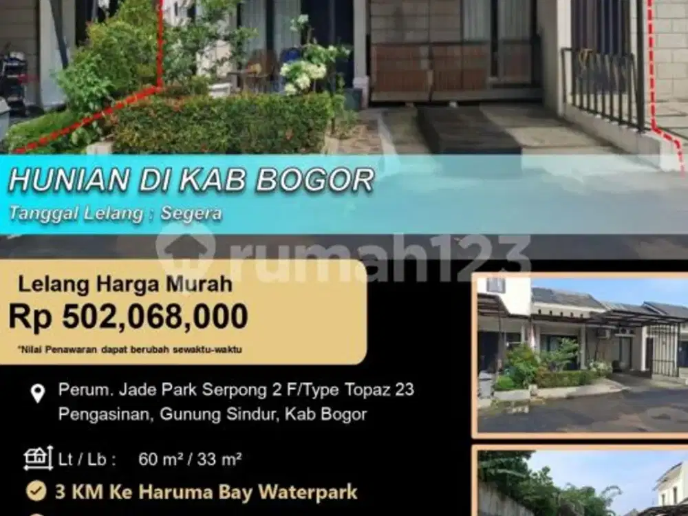 Rumah Cluster Modern Minimalis Nyaman di Bogor