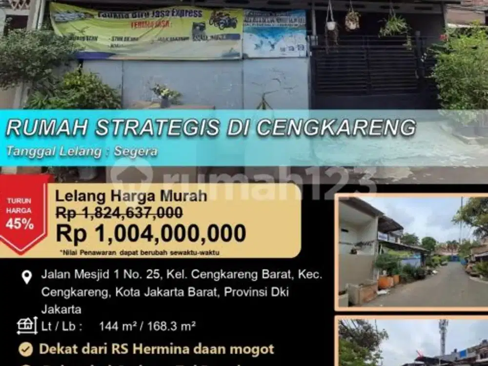 Rumah 2 Lantai Lokasi Strategis Murah di Cengkareng