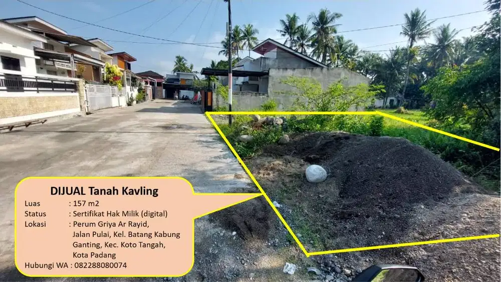 DIJUAL TANAH KAVLING DIPADANG
