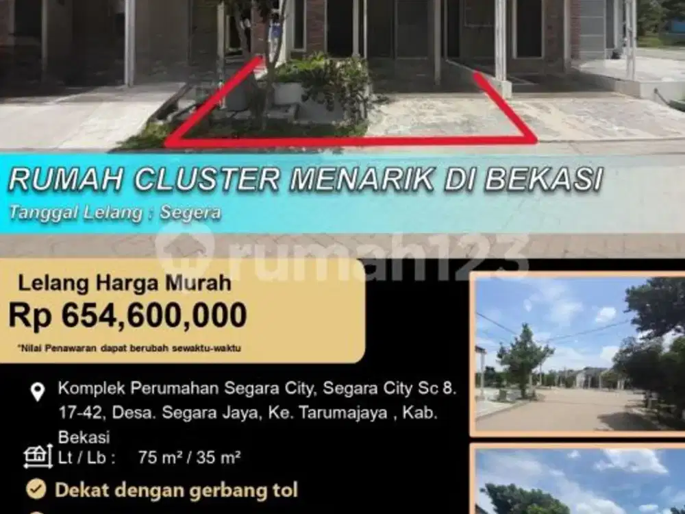 Rumah Cluster Bagus Menarik Nyaman di Bekasi