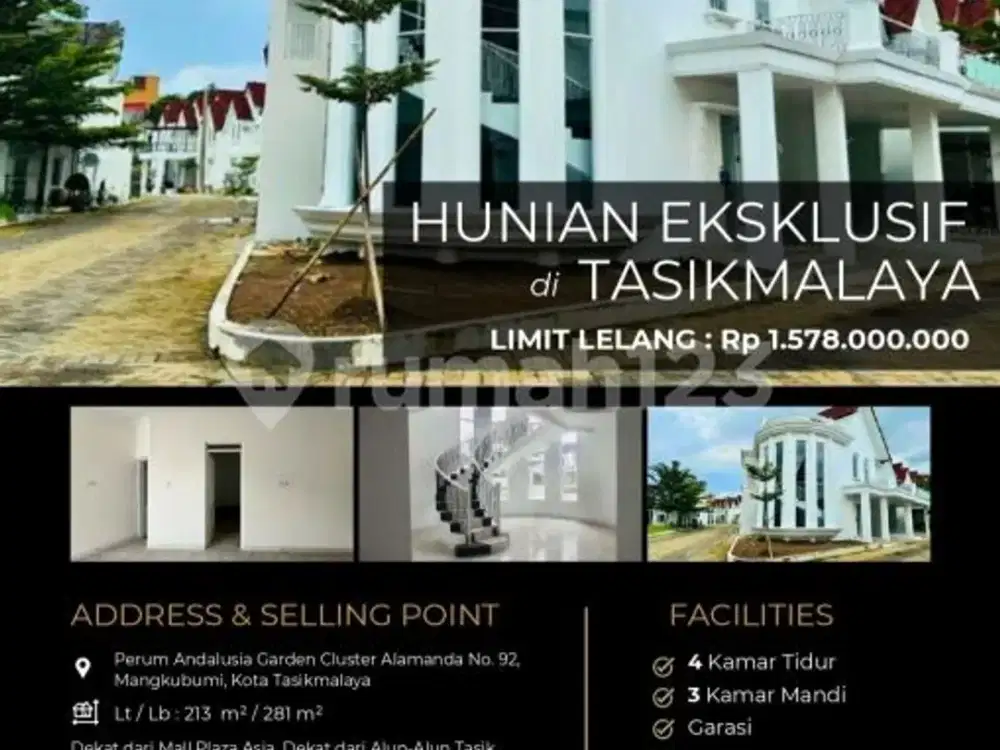 Rumah Mewah Megah Asri di Lingkungan Nyaman