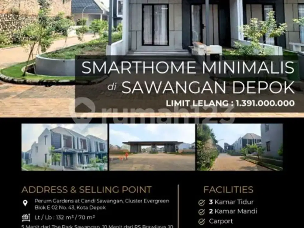 Smarthome Modern Minimalis di Tengah Cluster