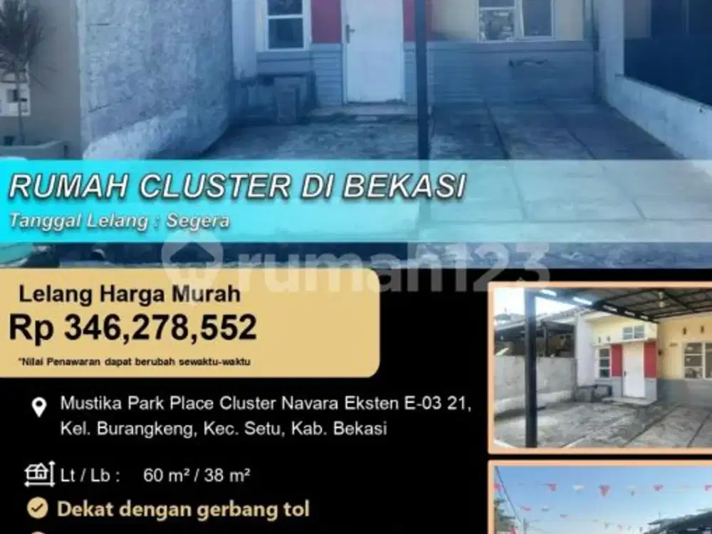 Rumah Cluster Minimalis Murah Nyaman di Bekasi
