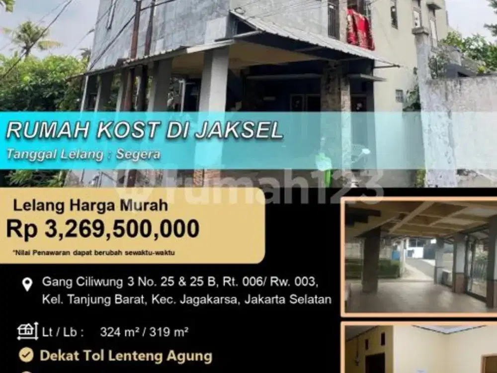 Rumah Kost 2Lantai di Jagakarsa Jakarta Selatan