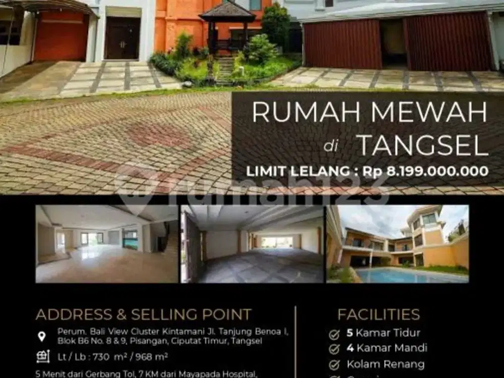 Rumah Luas Lapang di Daerah Cluster yang Nyaman