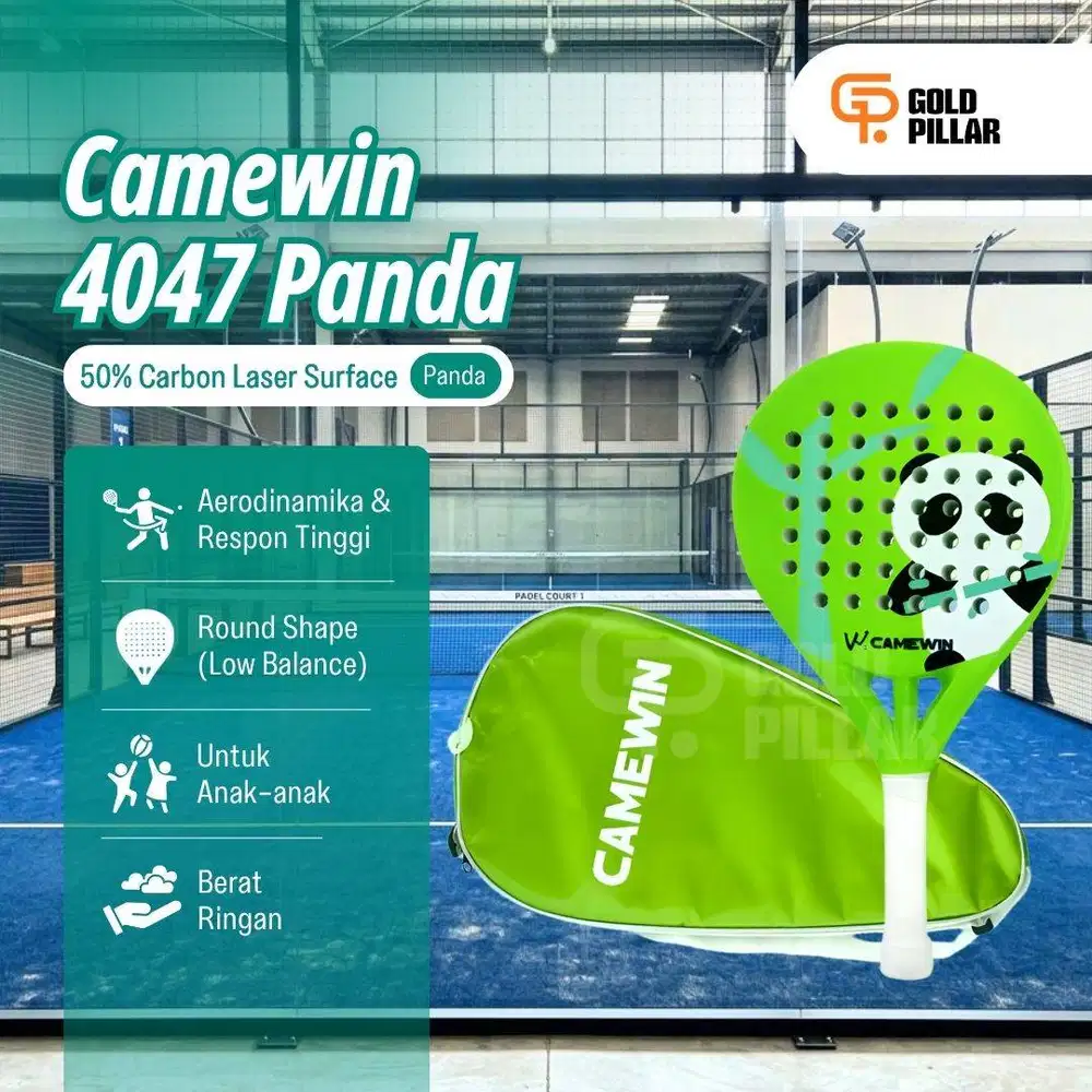Camewin 4047 Raket Padel Anak - Padel Racket | Racket Paddle (Panda)