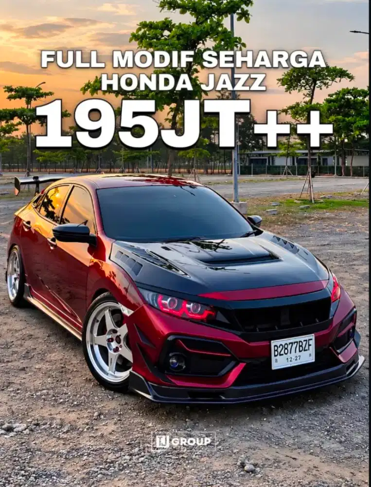 Civic Turbo Hatchback 1.5 E Plat B Jakbar PT KM 82rb+ Modif 195jt+-