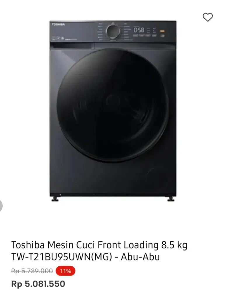 WM FRONT LOAD TOSHIBA