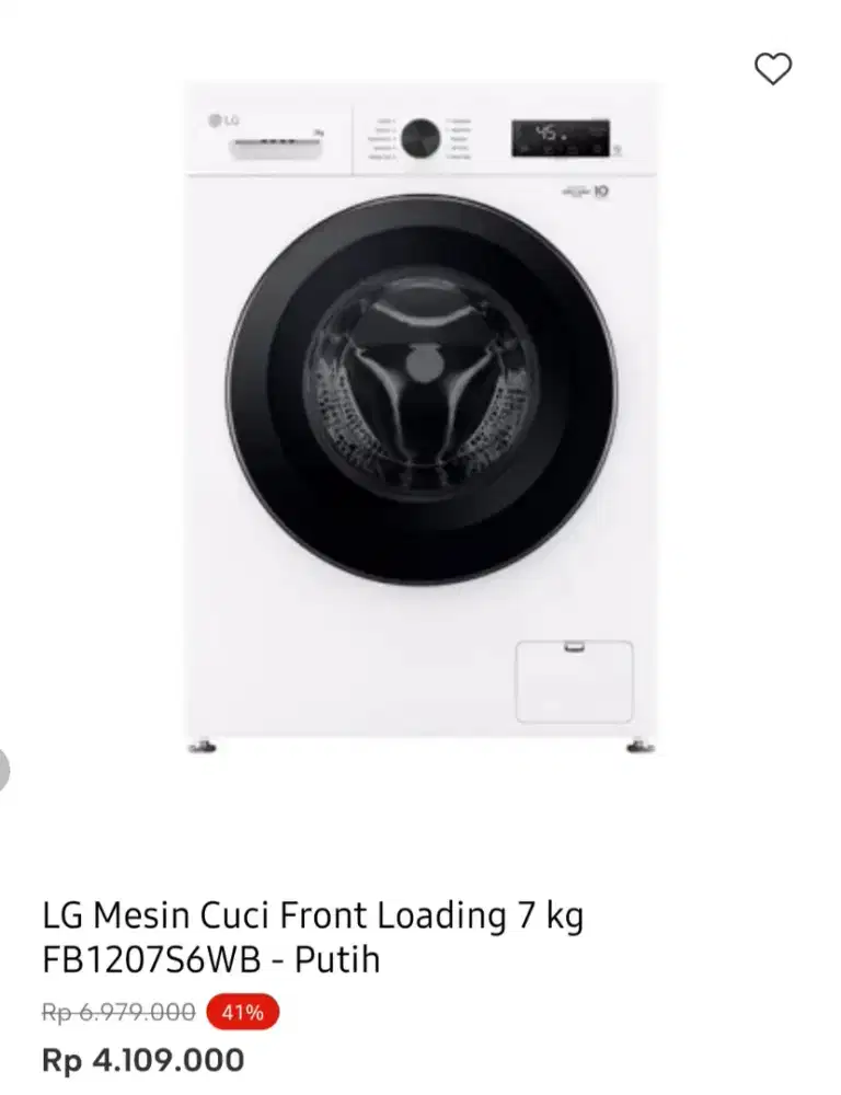 WM FRONT LOAD LG 7Kg